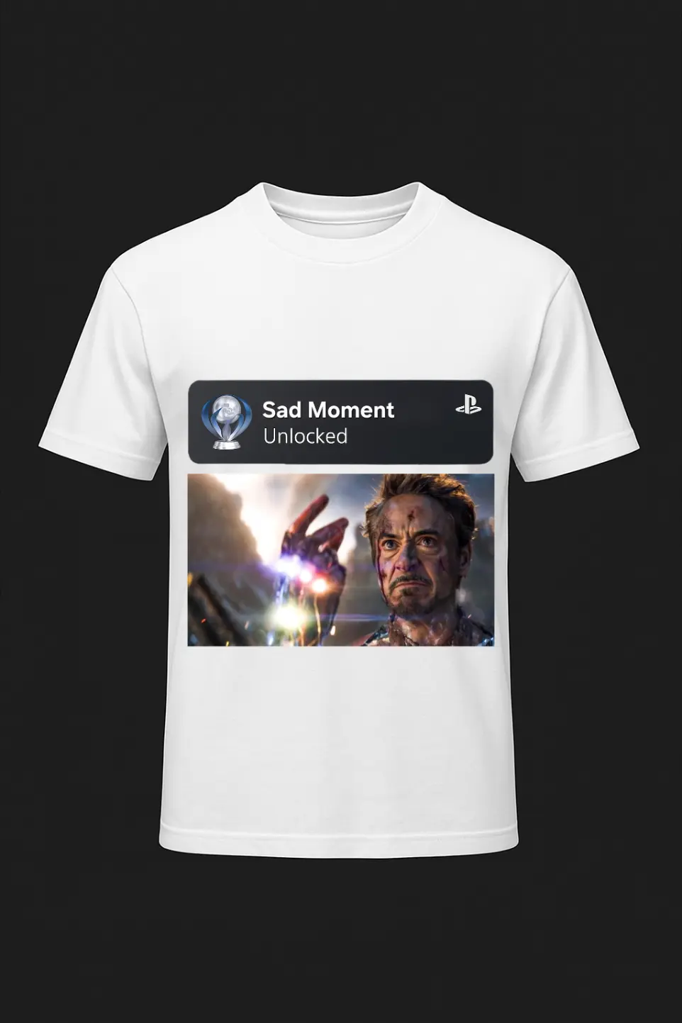 T shirt bad moment iron man gant de thanos 
