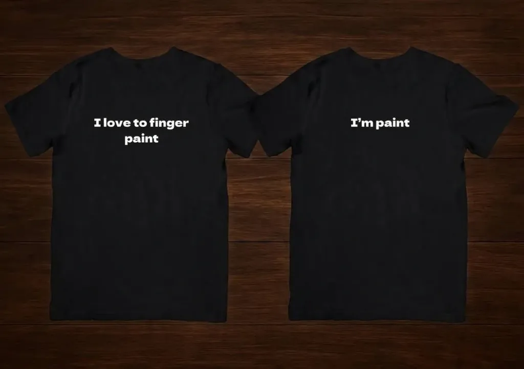 t shirt i love to finger paint & i'm paint