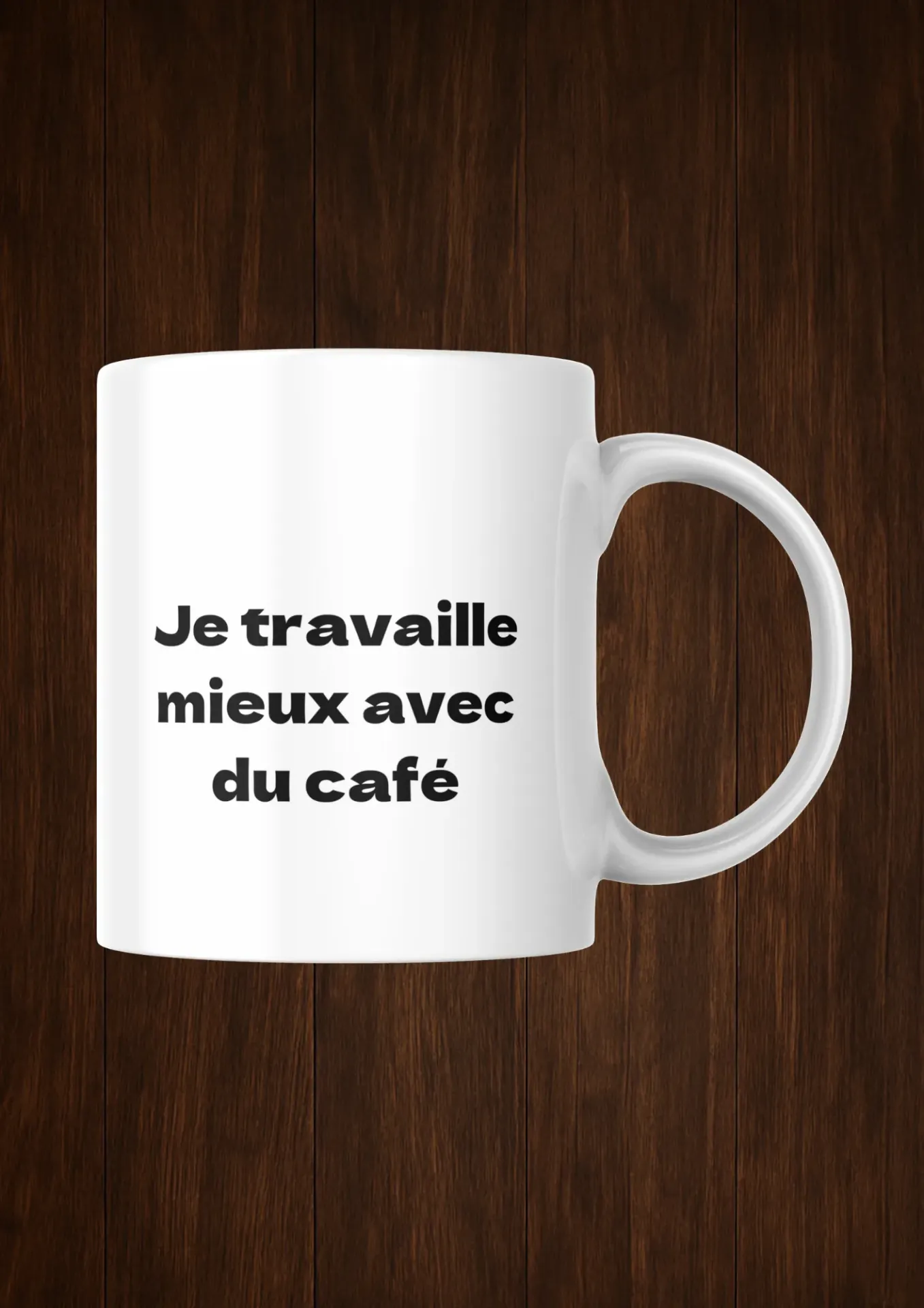 Mug Je travaille mieux avec du café